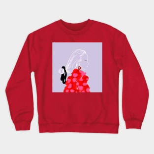 Lady in red Crewneck Sweatshirt